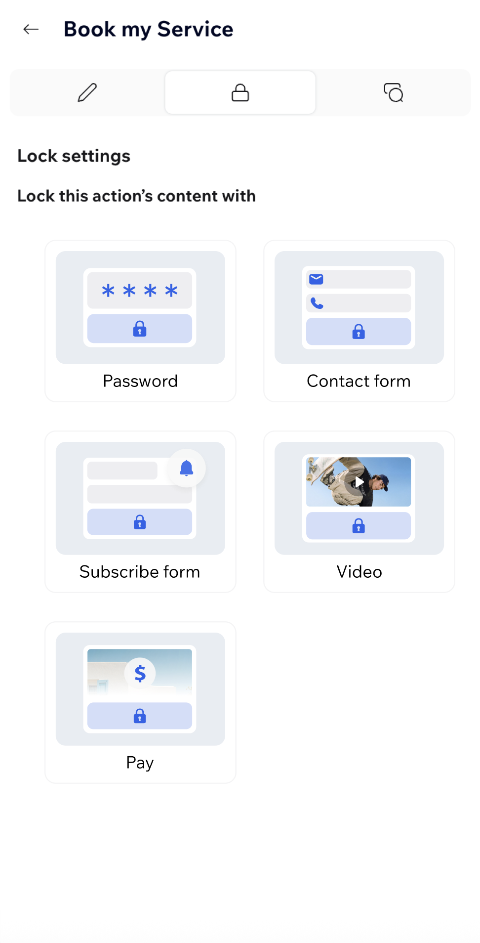 Lock panel after the redesign