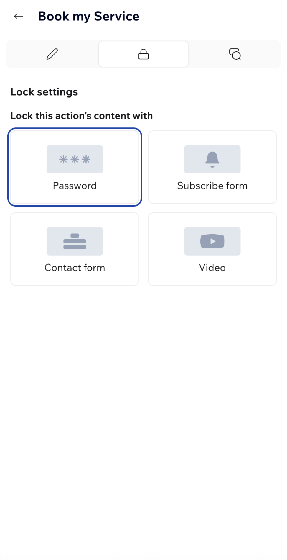 Lock panel before the redesign