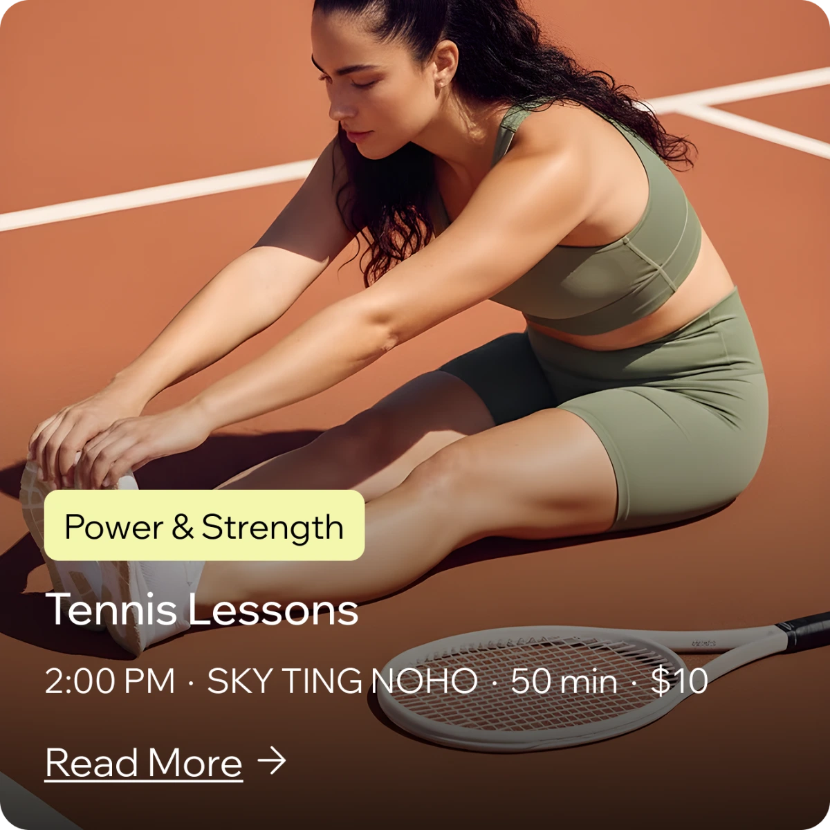 Tennis Lessons clay court default content card